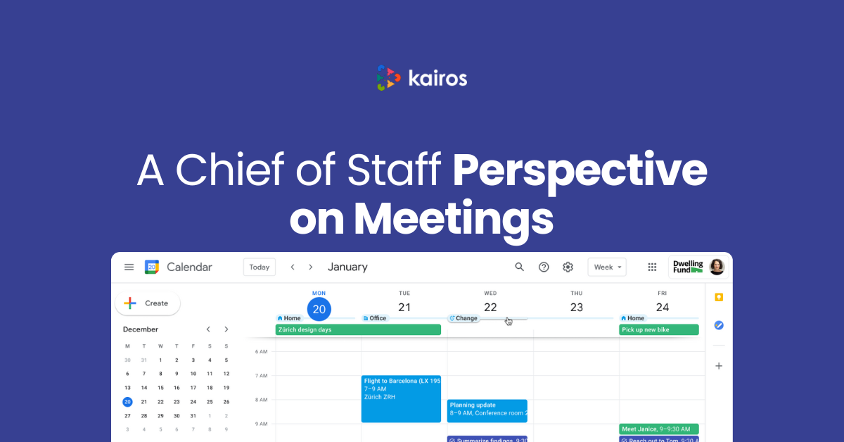 Chief of Staff Perspective on Meetings